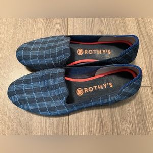 rothy's Size 10 Navy And Orange Rare Round Toe Comfort Luxury Shoes Flats